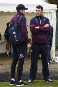 31 January 2017; Peter O'Mahony, right, of Ireland with forwards coach Simon Easterby during squad training at Carton House in Maynooth, Co Kildare. Photo by Brendan Moran/Sportsfile