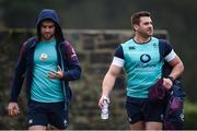 31 January 2017; Conor Murray, left, and CJ Stander of Ireland arrive prior to squad training at Carton House in Maynooth, Co Kildare. Photo by Seb Daly/Sportsfile