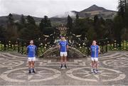 31 January 2017; Wicklow players from left, Stephen Kelly, Ross O'Brien and John McGrath in attendance at the Wicklow GAA new jersey sponsor announcement at the Powerscourt Estate in Enniskerry, Co Wicklow. Photo by Matt Browne/Sportsfile