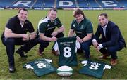 31 January 2017; Former Ireland Rugby Internationals, from left, Reggie Corrigan, David Corkery, Shane Byrne and Isaac Boss, in attendance at the launch of the annual Irish Legends match against England at the RDS in Ballsbridge, Dublin. Some top rugby personalities, including Paul O’Connell and World Cup winner Mike Tindall will be at the RDS on Friday, March 17th as Irish heroes of yesteryear take on their English counterparts in a curtain-raiser to the Six Nations clash (KO: 6pm; Tickets €10). Following the passing of Anthony Foley, many of his former teammates and opponents have sought to pay tribute to one of the great servants of their game. By donning their boots and reigniting old flames with former foes, the fixture offers them the opportunity to do so as only they know how. Photo by Sam Barnes/Sportsfile