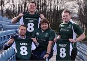 31 January 2017; Former Ireland Rugby Internationals, from left, Isaac Boss,  Reggie Corrigan, Shane Byrne and David Corkery in attendance at the launch of the annual Irish Legends match against England at the RDS in Ballsbridge, Dublin. Some top rugby personalities, including Paul O’Connell and World Cup winner Mike Tindall will be at the RDS on Friday, March 17th as Irish heroes of yesteryear take on their English counterparts in a curtain-raiser to the Six Nations clash (KO: 6pm; Tickets €10). Following the passing of Anthony Foley, many of his former teammates and opponents have sought to pay tribute to one of the great servants of their game. By donning their boots and reigniting old flames with former foes, the fixture offers them the opportunity to do so as only they know how. Photo by Sam Barnes/Sportsfile