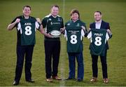 31 January 2017; Former Ireland Rugby Internationals, from left, Reggie Corrigan, David Corkery, Shane Byrne and Isaac Boss in attendance at the launch of the annual Irish Legends match against England at the RDS in Ballsbridge, Dublin. Some top rugby personalities, including Paul O’Connell and World Cup winner Mike Tindall will be at the RDS on Friday, March 17th as Irish heroes of yesteryear take on their English counterparts in a curtain-raiser to the Six Nations clash (KO: 6pm; Tickets €10). Following the passing of Anthony Foley, many of his former teammates and opponents have sought to pay tribute to one of the great servants of their game. By donning their boots and reigniting old flames with former foes, the fixture offers them the opportunity to do so as only they know how. Photo by Sam Barnes/Sportsfile