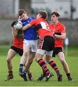 31 January 2017; Aaron Elliott of DCU St Patricks Campus is tackled by Ian Maguire of University College Cork during the Independent.ie HE GAA Sigerson Cup Round 1 match between DCU St Patricks Campus and University College Cork at DCU Sportsgrounds in Dublin. Photo by Ramsey Cardy/Sportsfile