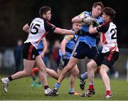 31 January 2017; Dan O'Sullivan of University College Dublin in action against Eoghan Ban Gallagher, left, and Ross Gallagher of Institute of Technology Sligo during the Independent.ie HE GAA Sigerson Cup Round 1 match between University College Dublin and Institute of Technology Sligo at UCD in Belfield, Dublin. Photo by Sam Barnes/Sportsfile