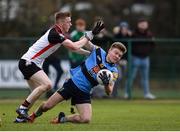 31 January 2017; Conor McCarthy of University College Dublin in action against Jordy O'Reilly of Institute of Technology Sligo during the Independent.ie HE GAA Sigerson Cup Round 1 match between University College Dublin and Institute of Technology Sligo at UCD in Belfield, Dublin. Photo by Sam Barnes/Sportsfile