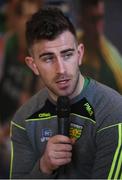 1 February 2017; Paddy McBrearty of Donegal speaking during a Q&A session at the Allianz Football League Belfast launch at Malone House in Belfast. Photo by David Fitzgerald/Sportsfile