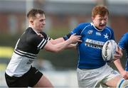 1 February 2017; Sean Heeran of St Mary's College is tackled by Jonathan Deane of Newbridge College during the Bank of Ireland Leinster Schools Senior Cup Round 1 match between St Mary's College and Newbridge College at Donnybrook Stadium in Donnybrook, Dublin. Photo by Daire Brennan/Sportsfile