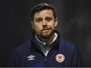31 January 2017; St Patrick's Athletic assistant manager Ger O'Brien during the Leinster Senior Cup fourth round match between Bray and St Patrick's Athletic at the Carlisle Grounds in Bray. Photo by David Fitzgerald/Sportsfile
