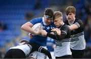 1 February 2017; Liam Corcoran of St Mary's College is tackled by Luke Maloney, left, and Ben Caulfield of Newbridge College during the Bank of Ireland Leinster Schools Senior Cup Round 1 match between St Mary's College and Newbridge College at Donnybrook Stadium in Donnybrook, Dublin. Photo by Daire Brennan/Sportsfile
