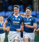 1 February 2017; Liam Corcoran, left, and Ciarán O'Meara of St Mary's College celebrate after the Bank of Ireland Leinster Schools Senior Cup Round 1 match between St Mary's College and Newbridge College at Donnybrook Stadium in Donnybrook, Dublin. Photo by Daire Brennan/Sportsfile