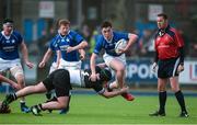 1 February 2017; Myles Carey of St Mary's College is tackled by Niall Stapleton of Newbridge College during the Bank of Ireland Leinster Schools Senior Cup Round 1 match between St Mary's College and Newbridge College at Donnybrook Stadium in Donnybrook, Dublin. Photo by Daire Brennan/Sportsfile