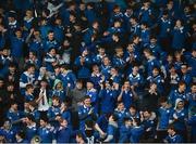 1 February 2017; St Mary's College supporters celebrate their side's third try during the Bank of Ireland Leinster Schools Senior Cup Round 1 match between St Mary's College and Newbridge College at Donnybrook Stadium in Donnybrook, Dublin. Photo by Daire Brennan/Sportsfile