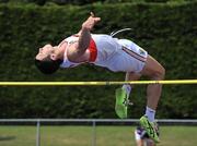 26 June 2011; Michael Bowler, from Caim A.C., Co. Wexford, in action in the Junior Men's High Jump during the Woodie’s DIY Junior and U23 Championships. Tullamore Harriers AC, Tullamore, Co. Offaly. Picture credit: Barry Cregg / SPORTSFILE