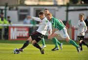 28 June 2011; Mark Quigley, Dundalk, shoots to score his sie's first goal. Airtricity League Premier Division, Bray Wanderers v Dundalk, Carlisle Grounds, Bray, Co. Wicklow. Picture credit: David Maher / SPORTSFILE