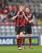 28 June 2011; Christopher Forrester, Bohemians, reacts after a missed shot on goal. Friendly, Bohemians v Dundee United, Dalymount Park, Dublin. Photo by Sportsfile