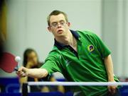 29 June 2011; Team Ireland's Paul Kavanagh, Castlebar, Co. Mayo, in action during the qualifying rounds of the Table Tennis at the SEF Sport Training Halls, Peace & Friendship Stadium, Athens, Greece. 2011 Special Olympics World Summer Games, Athens, Greece. Picture credit: Ray McManus / SPORTSFILE