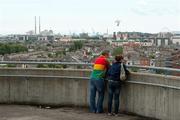 26 June 2011; Carlow supporters look out over Dublin City from the top of the Cusack Stand on their arrival at the Leinster GAA Senior Football Championship Semi-Finals. Croke Park, Dublin. Picture credit: Brendan Moran / SPORTSFILE