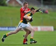 29 June 2011; Anthony Forde, Meath, in action against Jamie King, Louth. Leinster GAA Football Minor Championship, Semi-Final, Meath v Louth, Pairc Tailteann, Navan, Co. Meath. Picture credit: Barry Cregg / SPORTSFILE