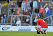 29 June 2011; A dejected Dermot Campbell, Louth, after the game. Leinster GAA Football Minor Championship, Semi-Final, Meath v Louth, Pairc Tailteann, Navan, Co. Meath. Picture credit: Barry Cregg / SPORTSFILE
