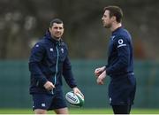 2 February 2017; Rob Kearney, left, and Tommy Bowe of Ireland during squad training at Carton House in Maynooth, Co Kildare. Photo by Seb Daly/Sportsfile