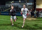 28 January 2017; Mark Bradley and Cathal McCarron, right, of Tyrone run on to the field before the Bank of Ireland Dr. McKenna Cup Final match between Tyrone and Derry at Pairc Esler in Newry, Co. Down. Photo by Oliver McVeigh/Sportsfile
