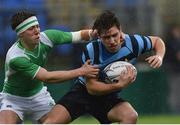 3 February 2017; Robert O'Meara of Castleknock College in action against Brian O'Donnell of Gonzaga College during the Bank of Ireland Leinster Schools Senior Cup Round 1 match between Gonzaga College and Castleknock College at Donnybrook Stadium in Donnybrook, Dublin. Photo by Matt Browne/Sportsfile