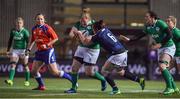 3 February 2017; Leah Lyons of Ireland is tackled by Karen Dunbar of Scotland during the RBS Women's Six Nations Rugby Championship match between Scotland and Ireland at Broadwood Stadium in Cumbernauld, Scotland. Photo by Brendan Moran/Sportsfile