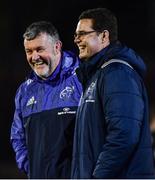3 February 2017; Munster Director of Rugby Rassie Erasmus, right, in conversation with team manager Niall O'Donovan ahead of the Guinness PRO12 Round 13 match between Edinburgh and Munster at Myreside in Edinburgh, Scotland. Photo by Ramsey Cardy/Sportsfile