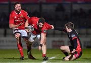 3 February 2017; Peter McCabe of Munster is tackled by Chris Dean of Edinburgh during the Guinness PRO12 Round 13 match between Edinburgh and Munster at Myreside in Edinburgh, Scotland. Photo by Ramsey Cardy/Sportsfile