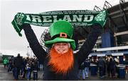 4 February 2017; Ireland supporter Orla McGirr, from Lifford, Co. Donegal, prior to the RBS Six Nations Rugby Championship match between Scotland and Ireland at BT Murrayfield Stadium in Edinburgh, Scotland. Photo by Ramsey Cardy/Sportsfile