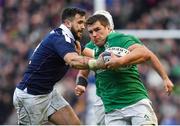 4 February 2017; CJ Stander of Ireland holds off the tackle of Alex Dunbar of Scotland during the RBS Six Nations Rugby Championship match between Scotland and Ireland at BT Murrayfield Stadium in Edinburgh, Scotland. Photo by Brendan Moran/Sportsfile