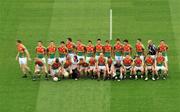 26 June 2011; The Carlow squad leave the bench after having their photograph taken before their warm-up. Leinster GAA Football Senior Championship Semi-Final, Wexford v Carlow, Croke Park, Dublin. Picture credit: Brendan Moran / SPORTSFILE