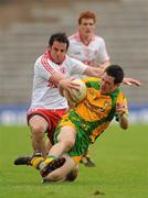 26 June 2011; Mark McHugh, Donegal, in action against Davy Harte, Tyrone. Ulster GAA Football Senior Championship Semi-Final, Tyrone v Donegal, St Tiernach's Park, Clones, Co. Monaghan. Picture credit: Oliver McVeigh / SPORTSFILE