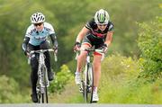 25 June 2011; Siobhan Horgan, The Edge Sports Team, leads Louise Moriarty, Look Mum No Hands, during the Elite Women's Road Race National Championships. Scotstown, Co. Monaghan. Picture credit: Stephen McMahon / SPORTSFILE
