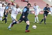 30 June 2011; St Patrick's Athletic's Derek Pender in action during the game. UEFA Europa League First Qualifying Round - 1st leg, IBV Vestmannaeyjar v St Patrick's Athletic, Hlídarendi Stadium, Reykjavik , Iceland. Picture credit: Jóhann Ágúst Jóhannsson / SPORTSFILE