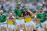 2 July 2011; Niall Moran, Limerick, in action against Lar Prendergast, Wexford. GAA Hurling All-Ireland Senior Championship, Phase 2, Limerick v Wexford, Gaelic Grounds, Limerick. Picture credit: Matt Browne / SPORTSFILE