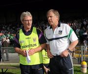 2 July 2011; Limerick manager Donal O'Grady, right, with Wexford manager Colm Bonnar after the game. GAA Hurling All-Ireland Senior Championship, Phase 2, Limerick v Wexford, Gaelic Grounds, Limerick. Picture credit: Matt Browne / SPORTSFILE