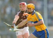 2 July 2011; John Conlon, Clare, in action against Joe Canning, Galway. GAA Hurling All-Ireland Senior Championship, Phase 2, Galway v Clare, Pearse Stadium, Salthill, Galway. Picture credit: Stephen McCarthy / SPORTSFILE