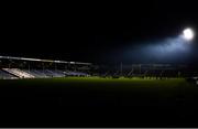 4 February 2017; Ballyea supporters make their way off the pitch as the floodlights are turned off after the AIB GAA Hurling All-Ireland Senior Club Championship Semi-Final match between St Thomas' and Ballyea at Semple Stadium in Thurles, Co Tipperary. Photo by Eóin Noonan/Sportsfile