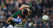 4 February 2017; Alan Freeman of Mayo in action against Drew Wylie of Monaghan during the Allianz Football League Division 1 Round 1 match between Mayo and Monaghan at Elverys MacHale Park in Castlebar, Co Mayo. Photo by Stephen McCarthy/Sportsfile