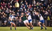 4 February 2017; Jason Doherty of Mayo in action against Monaghan players, from left, Darren Hughes, Neil McAdam and Colin Walshe during the Allianz Football League Division 1 Round 1 match between Mayo and Monaghan at Elverys MacHale Park in Castlebar, Co Mayo. Photo by Stephen McCarthy/Sportsfile