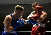 4 February 2017; Colm Quinn of Castlebar, right, exchanges punches with Patrick Linehan of St Marys Dublin during their 64kg bout during the 2016 IABA Elite Boxing Championships at the National Stadium in Dublin. Photo by Cody Glenn/Sportsfile