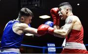 4 February 2017; Peter Carr of Crumlin, left, exchanges punches with Nathan Watson of Saints during their 69kg bout during the 2016 IABA Elite Boxing Championships at the National Stadium in Dublin. Photo by Cody Glenn/Sportsfile