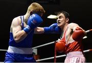 4 February 2017;  Brett McGinty of Oakleaf, left, exchanges punches with Ross Boyle of Mourne GG during their 69kg bout during the 2016 IABA Elite Boxing Championships at the National Stadium in Dublin. Photo by Cody Glenn/Sportsfile