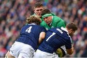 4 February 2017; CJ Stander of Ireland is tackled by Richie Gray, left, and Allan Dell of Scotland during the RBS Six Nations Rugby Championship match between Scotland and Ireland at BT Murrayfield Stadium in Edinburgh, Scotland. Photo by Ramsey Cardy/Sportsfile