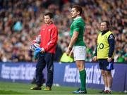 4 February 2017; Paddy Jackson of Ireland prepares to kick a conversaion during the RBS Six Nations Rugby Championship match between Scotland and Ireland at BT Murrayfield Stadium in Edinburgh, Scotland. Photo by Ramsey Cardy/Sportsfile