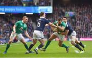 4 February 2017; Rob Kearney of Ireland is tackled by Sean Maitland of Scotland during the RBS Six Nations Rugby Championship match between Scotland and Ireland at BT Murrayfield Stadium in Edinburgh, Scotland. Photo by Ramsey Cardy/Sportsfile