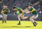 5 February 2017; Jamie Brennan of Donegal in action against Jason Foley of Kerry during the Allianz Football League Division 1 Round 1 match between Donegal and Kerry at O'Donnell Park in Letterkenny, Co Donegal. Photo by Stephen McCarthy/Sportsfile