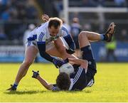 5 February 2017; Michael Fitzsimons of Dublin is tackled by Sean Johnston of Cavan during the Allianz Football League Division 1 Round 1 match between Cavan and Dublin at Kingspan Breffni Park in Cavan. Photo by Ray McManus/Sportsfile