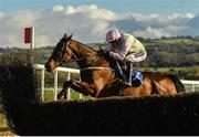 5 February 2017; Douvan with Ruby Walsh up, jump the last on their way to winning the BoyleSports Tied Cottage Steeplechase at Punchestown Racecourse in Naas, Co. Kildare. Photo by Ramsey Cardy/Sportsfile